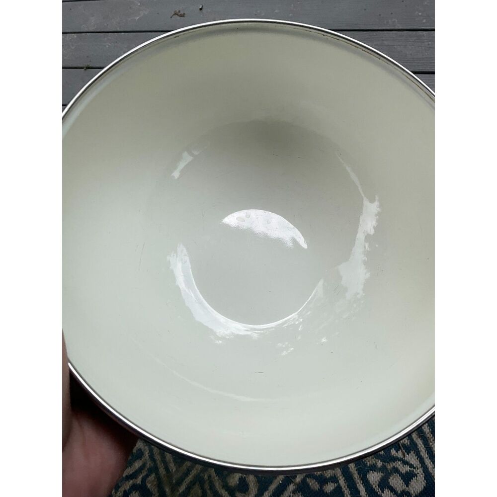 Vintage Kobe Strawberry Enamel Mixing Bowl